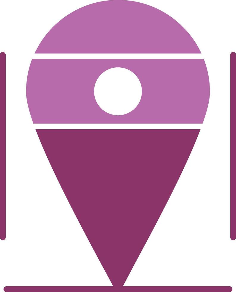 Location Glyph Two Colour Icon vector