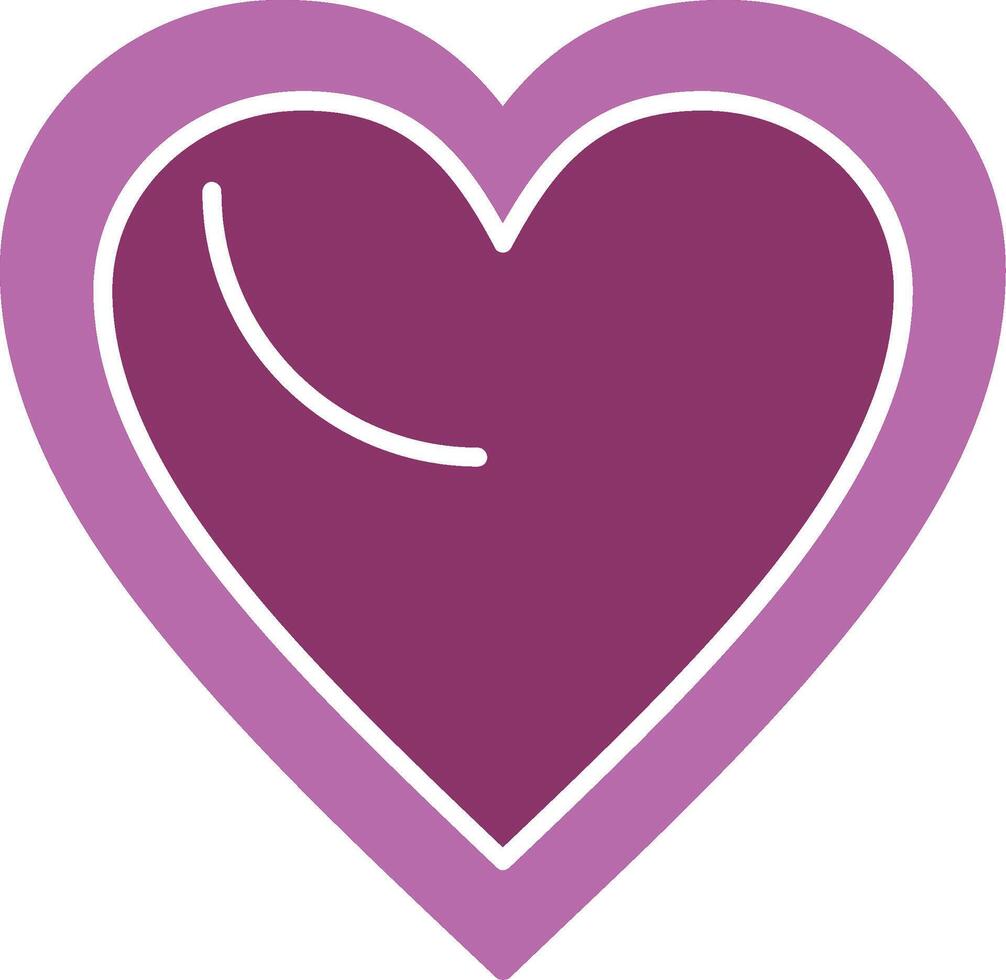 Heart Glyph Two Colour Icon vector