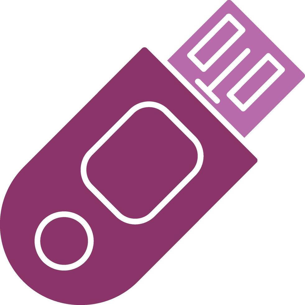 Pendrive Glyph Two Colour Icon vector