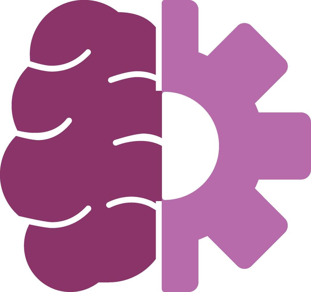 Creative Brain Glyph Two Colour Icon vector