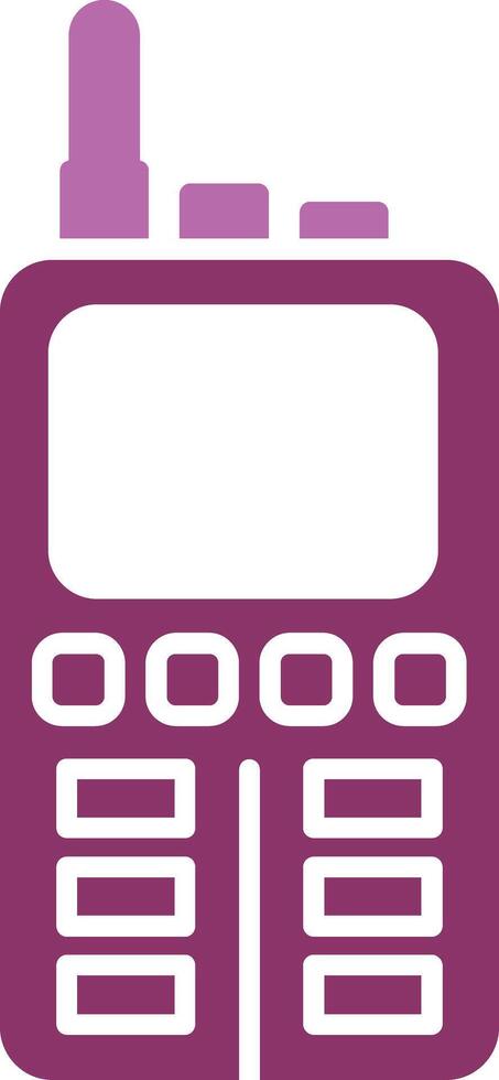 Walkie Talkie Glyph Two Colour Icon vector