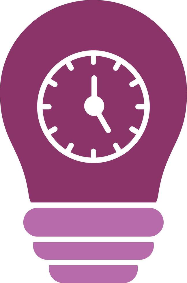 Time Management Glyph Two Colour Icon vector