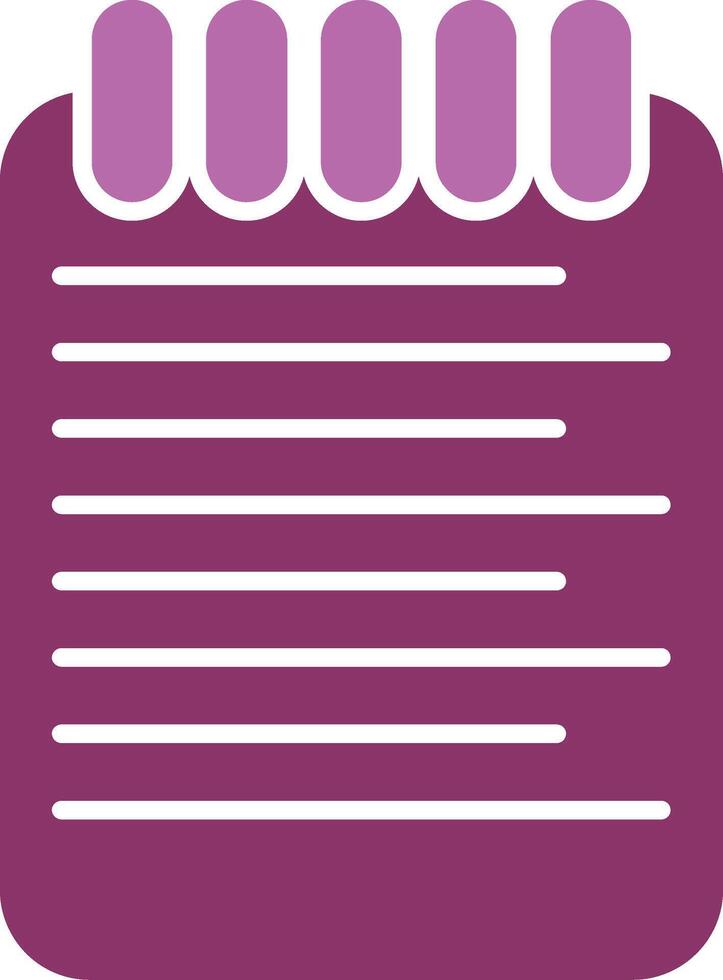 List Glyph Two Colour Icon vector