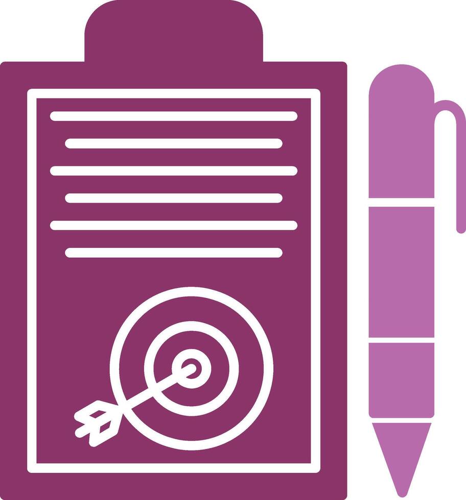 Planning Glyph Two Colour Icon vector