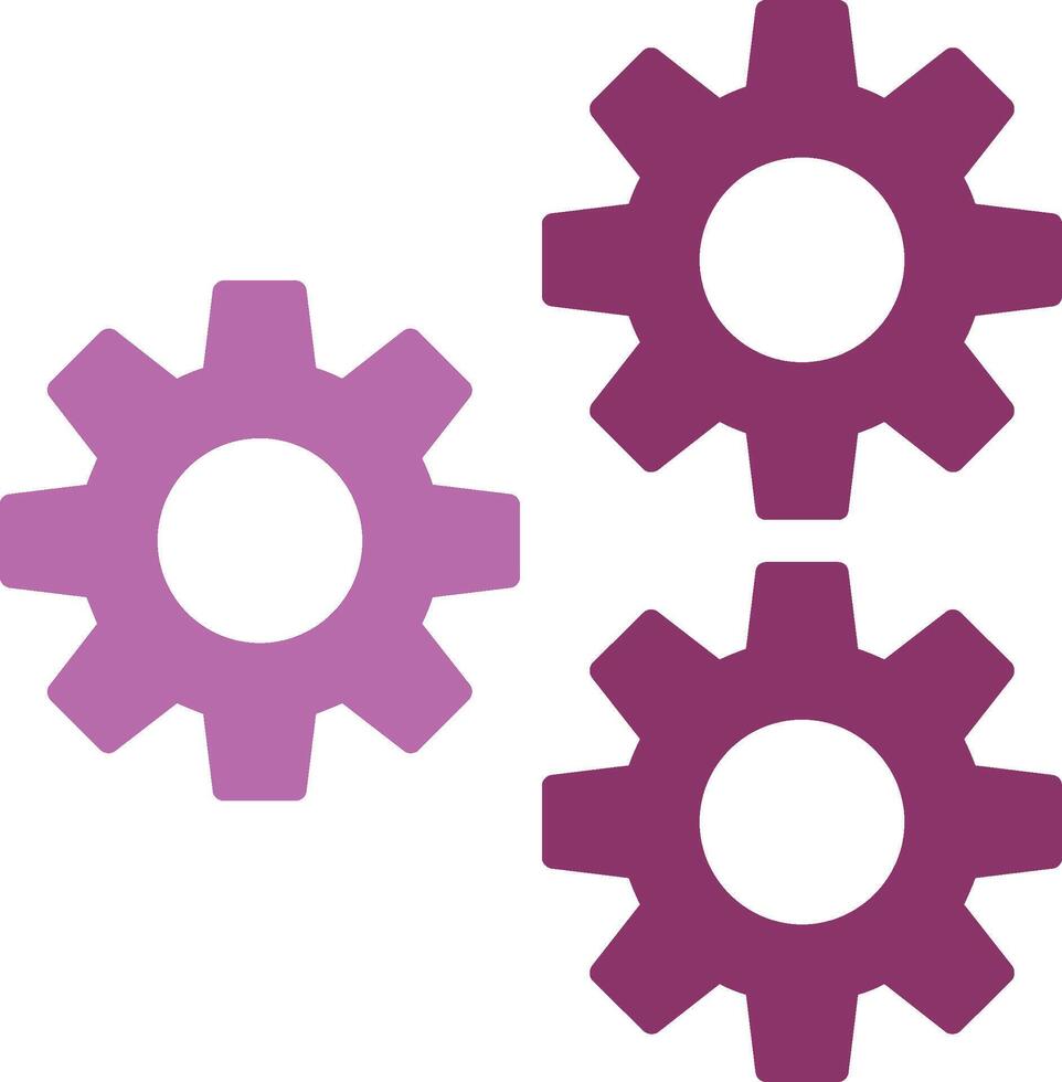 Setting Glyph Two Colour Icon vector