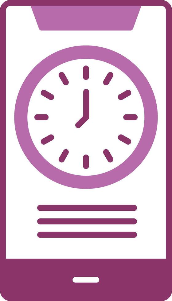 Time Glyph Two Colour Icon vector