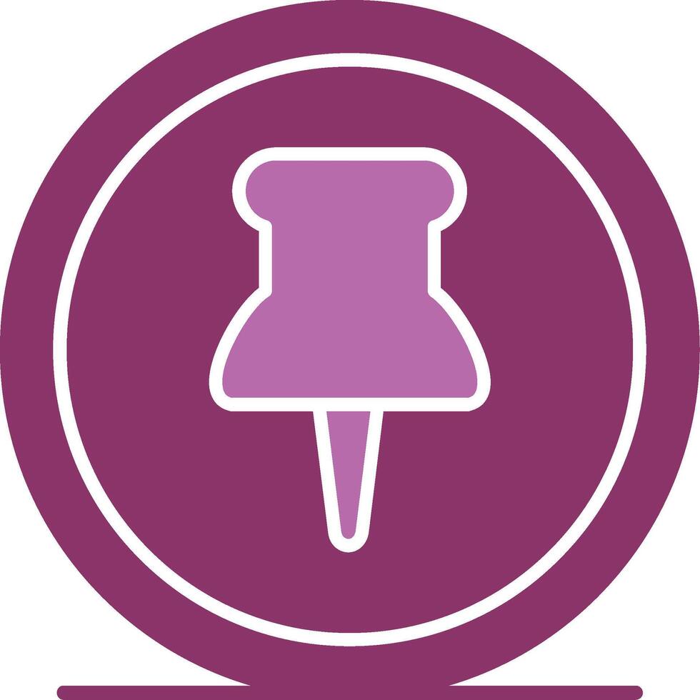 Paper Clip Glyph Two Colour Icon vector