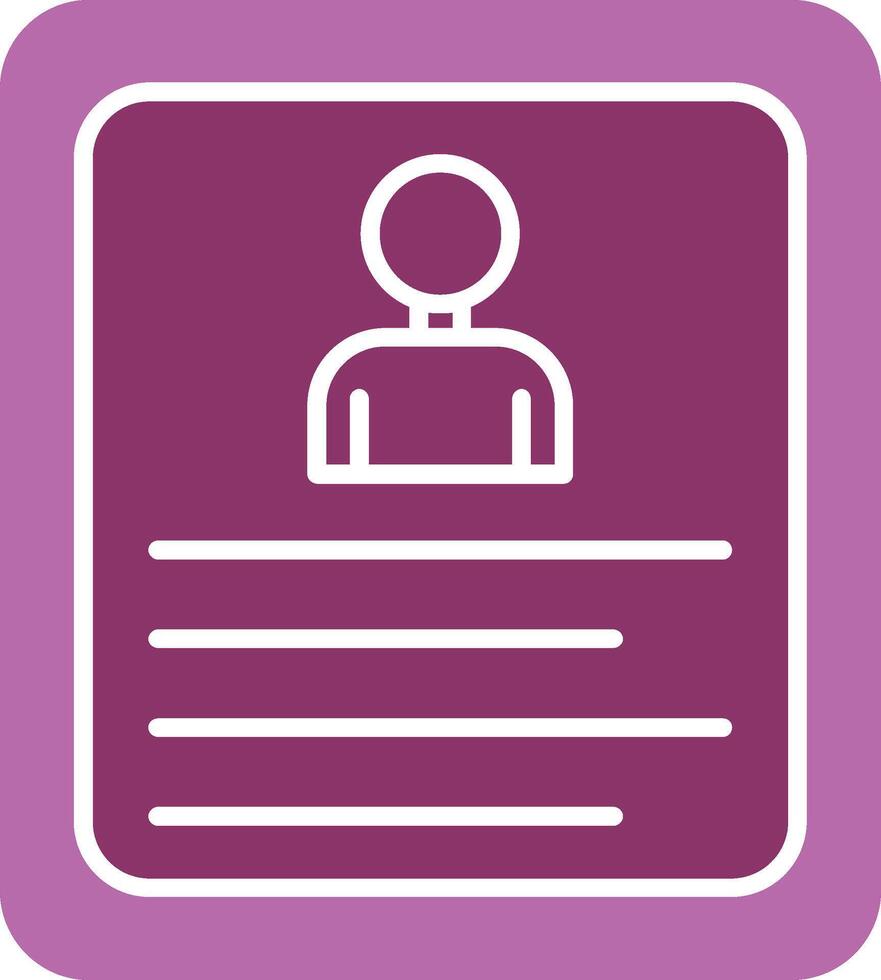 Curriculum Vitae Glyph Two Colour Icon vector