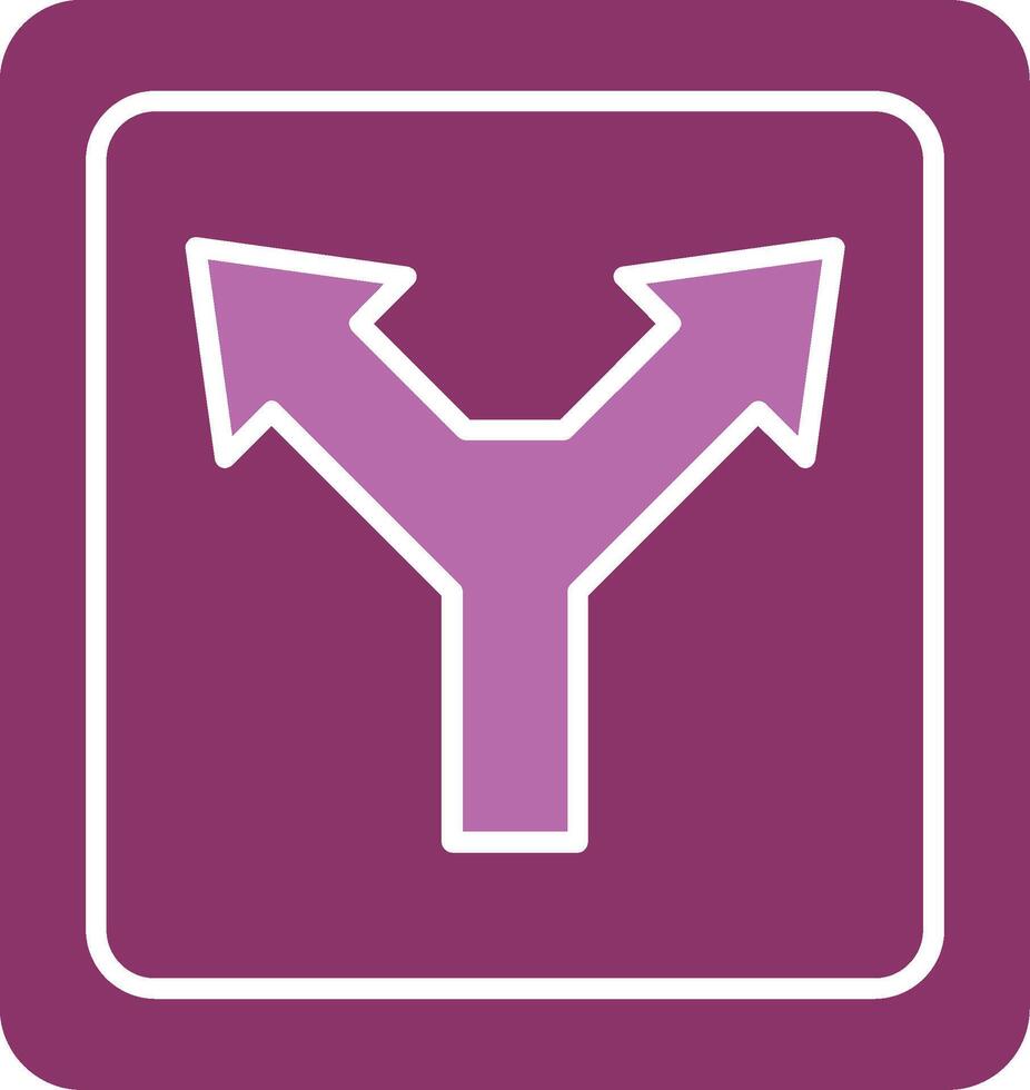 Diverge Glyph Two Colour Icon vector