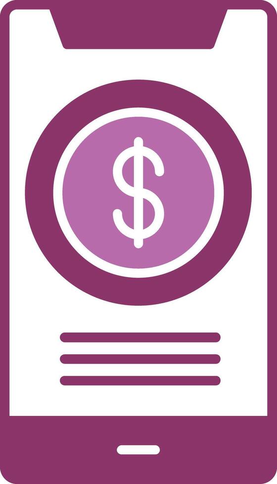 Dollar Glyph Two Colour Icon vector