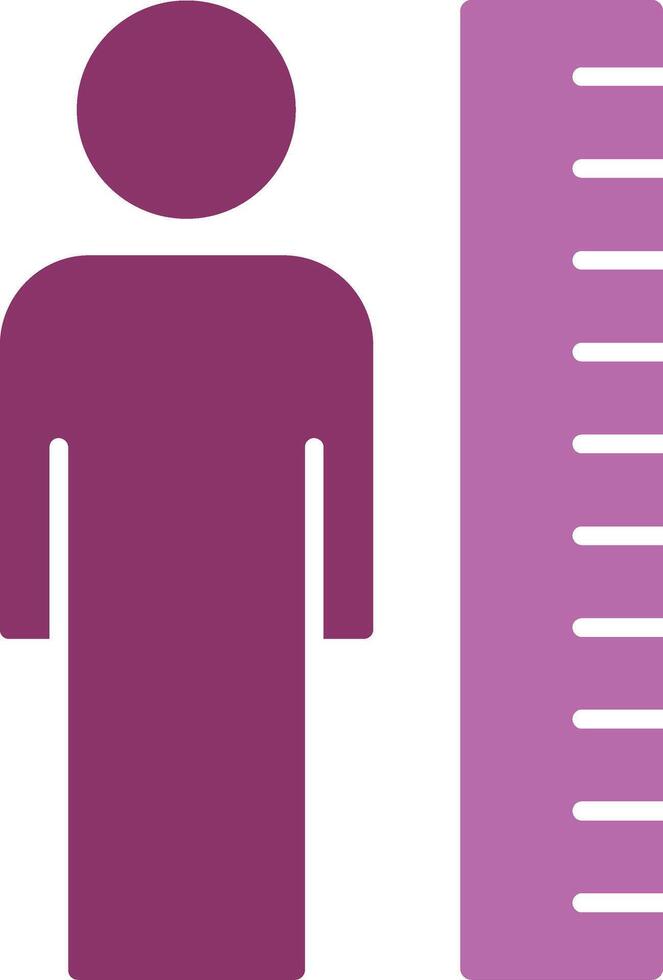 Height Glyph Two Colour Icon vector