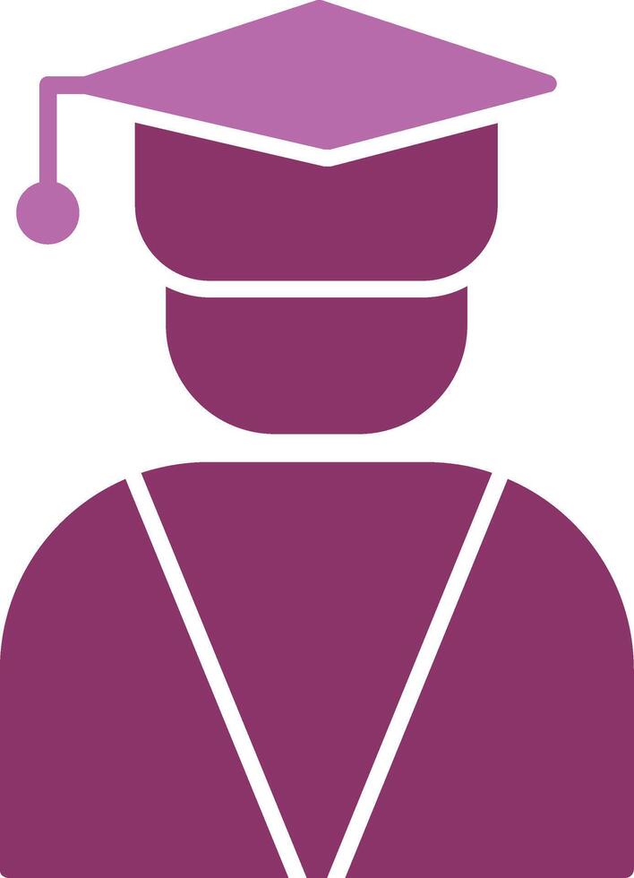 Graduate Glyph Two Colour Icon vector