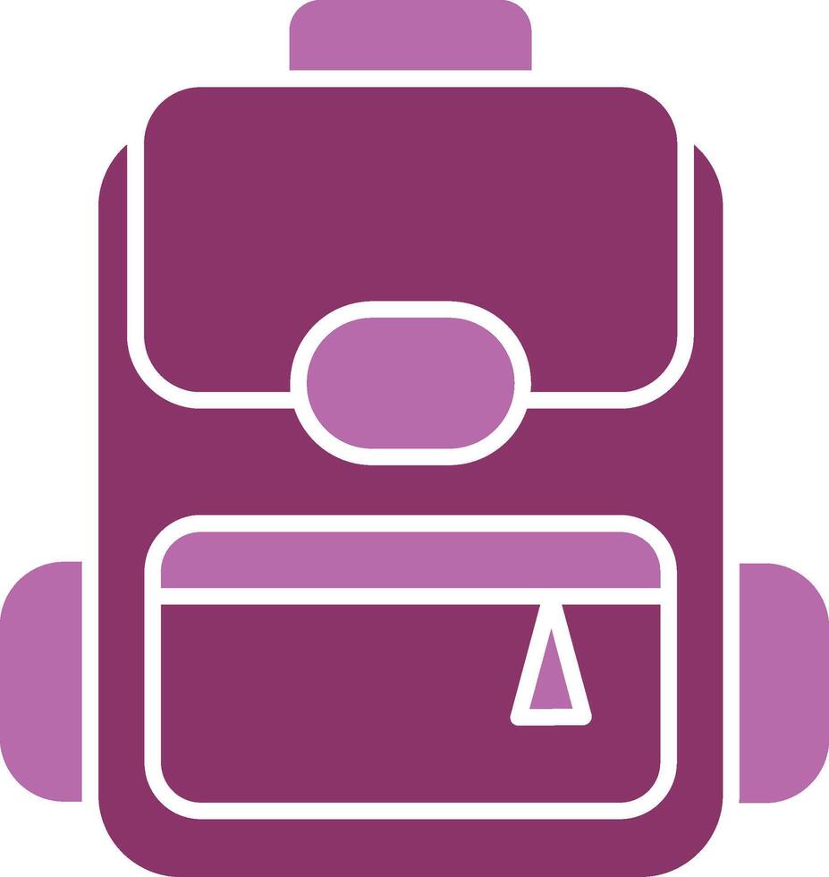Backpack Glyph Two Colour Icon vector