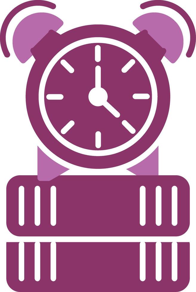 Alarm Glyph Two Colour Icon vector