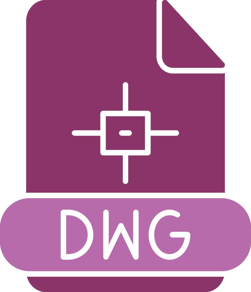 Dwg Glyph Two Colour Icon vector