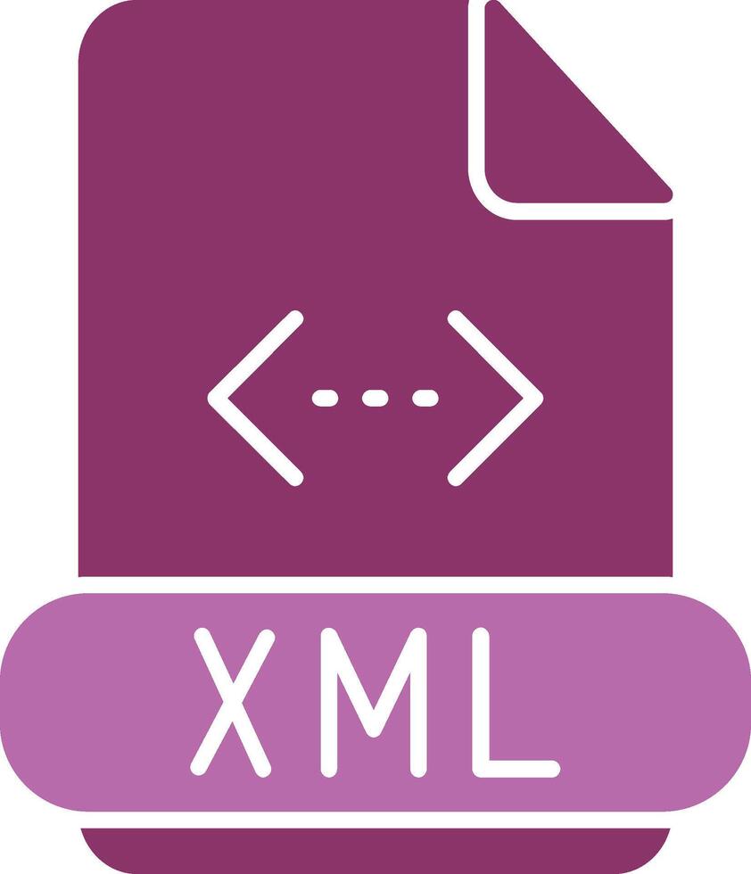 Xml Glyph Two Colour Icon vector