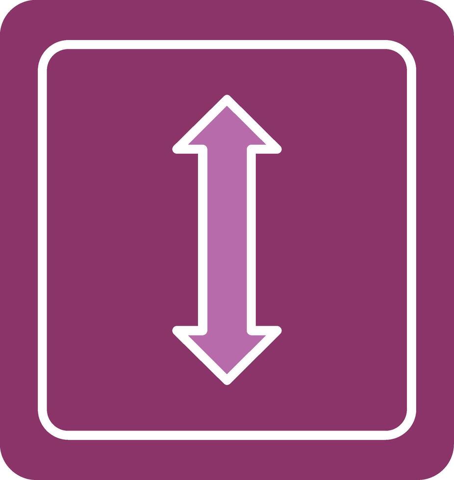 Double Arrow Glyph Two Colour Icon vector