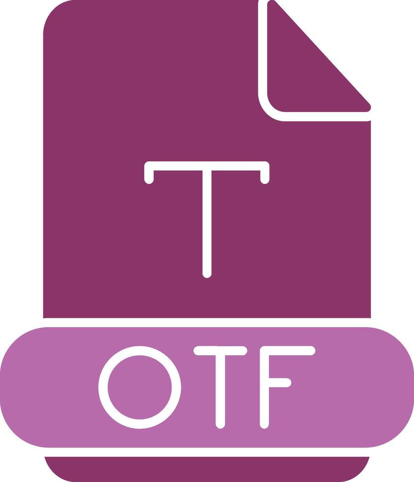 Otf Glyph Two Colour Icon vector