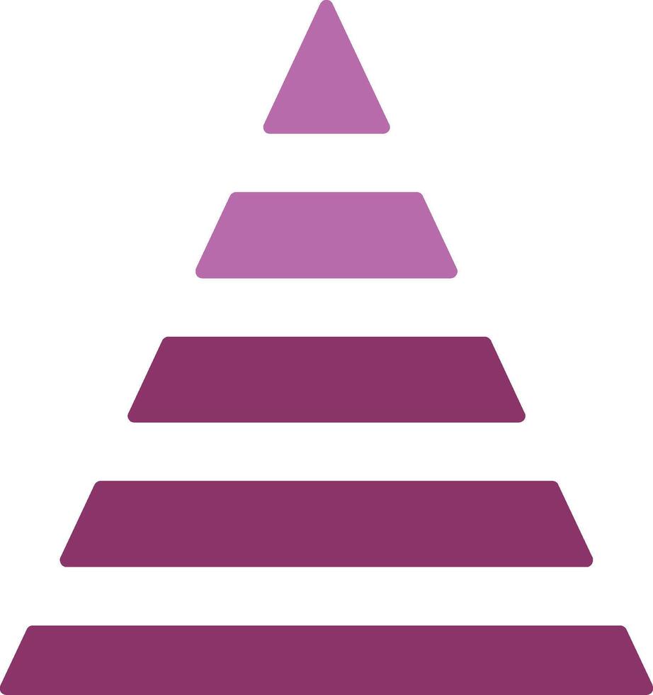 Pyramid Chart Glyph Two Colour Icon vector