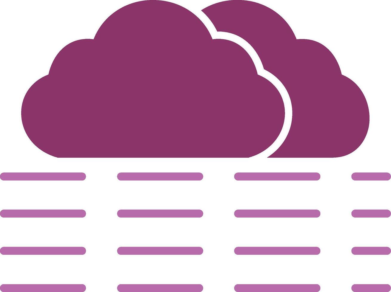 fog Glyph Two Colour Icon vector