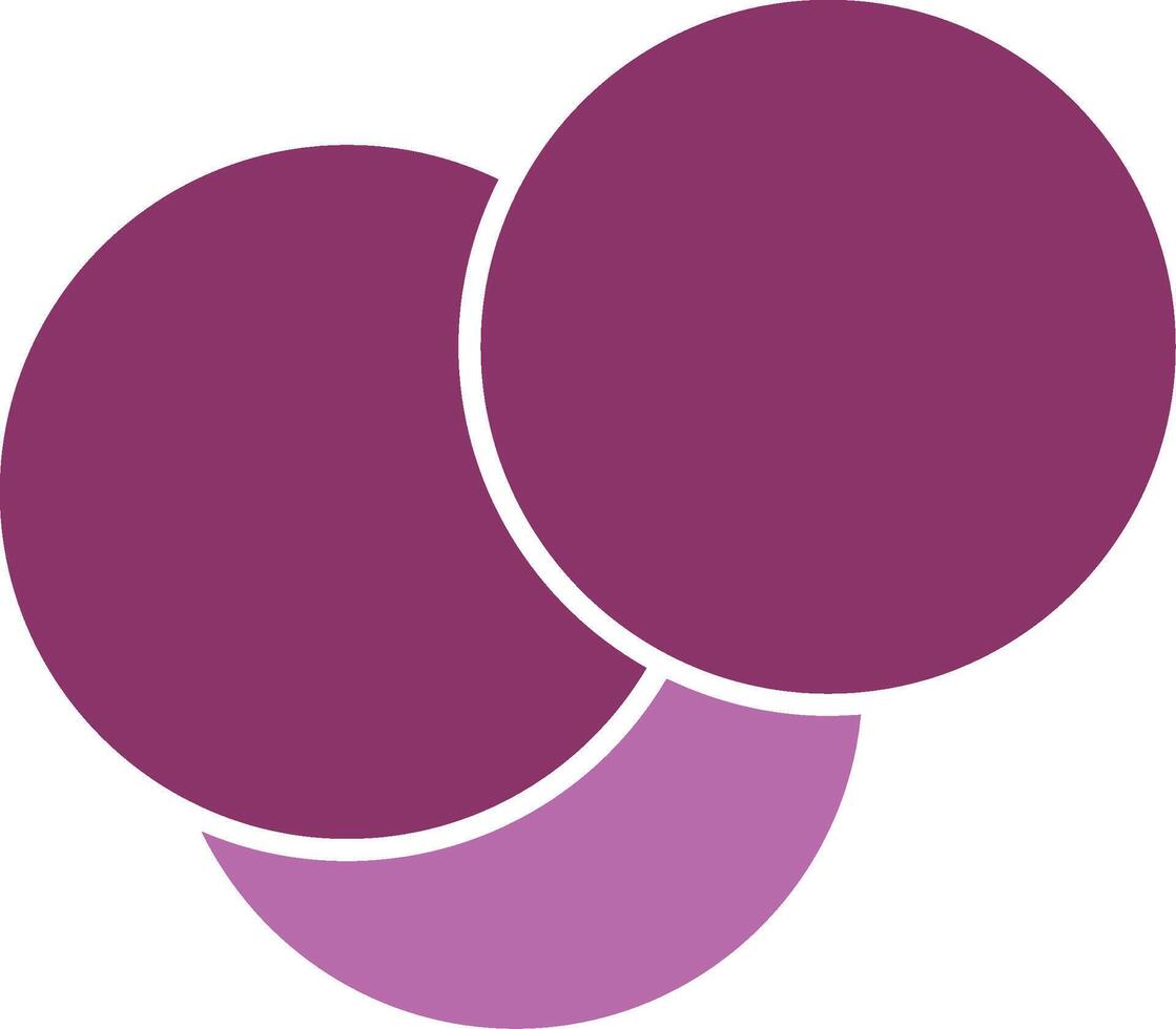 Intersection Glyph Two Colour Icon vector