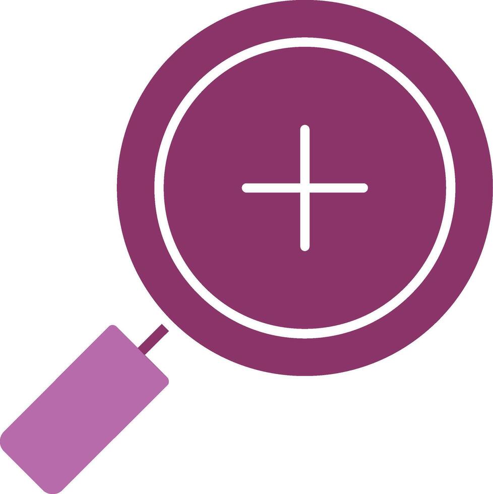 Zoom In Glyph Two Colour Icon vector