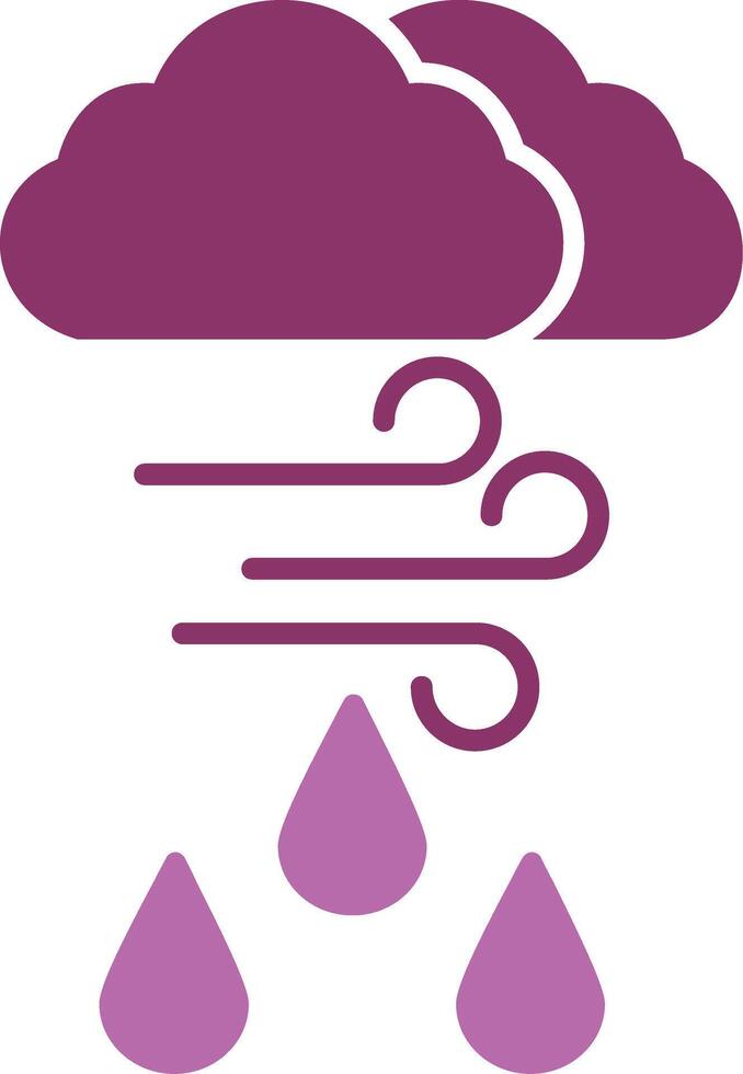 Humidity Glyph Two Colour Icon vector