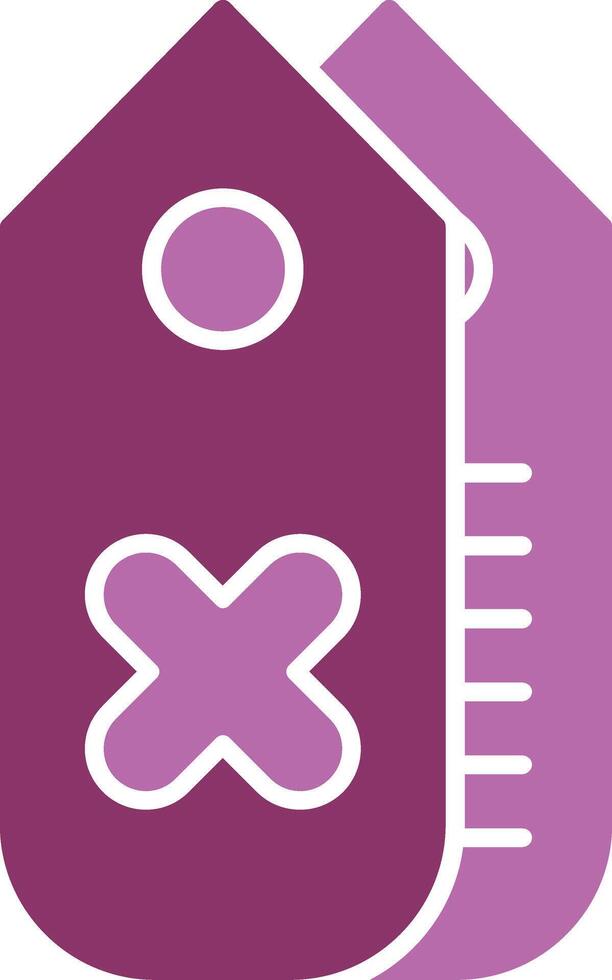 Tag Glyph Two Colour Icon vector