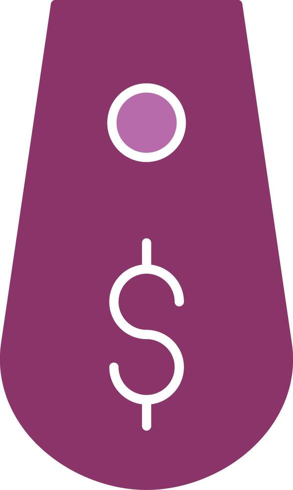 Tag Glyph Two Colour Icon vector