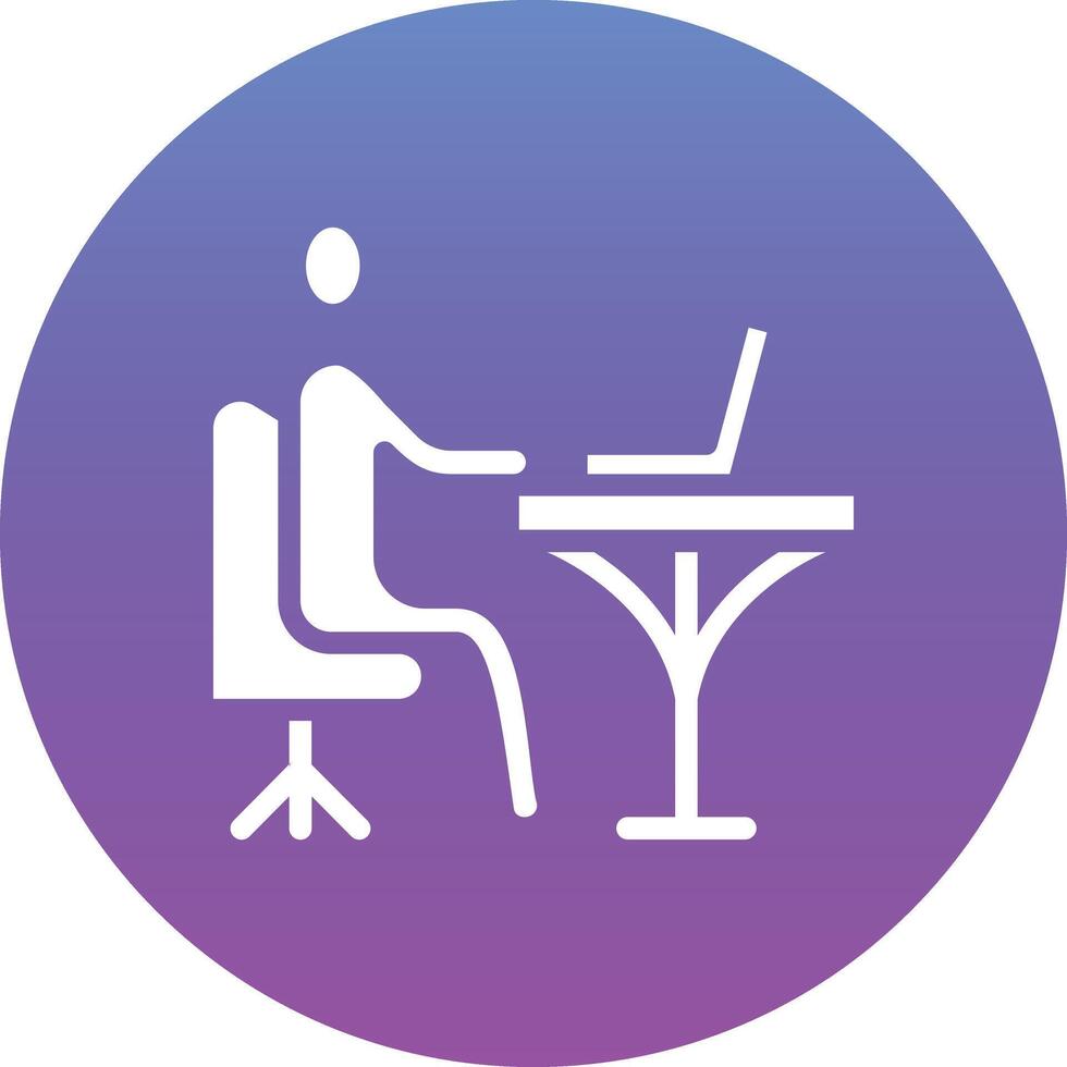 Working on Computer Vector Icon