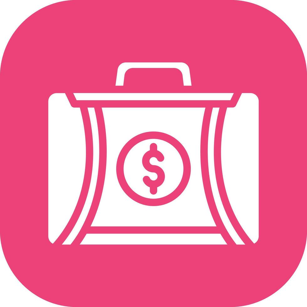 Money Suitcase Vector Icon