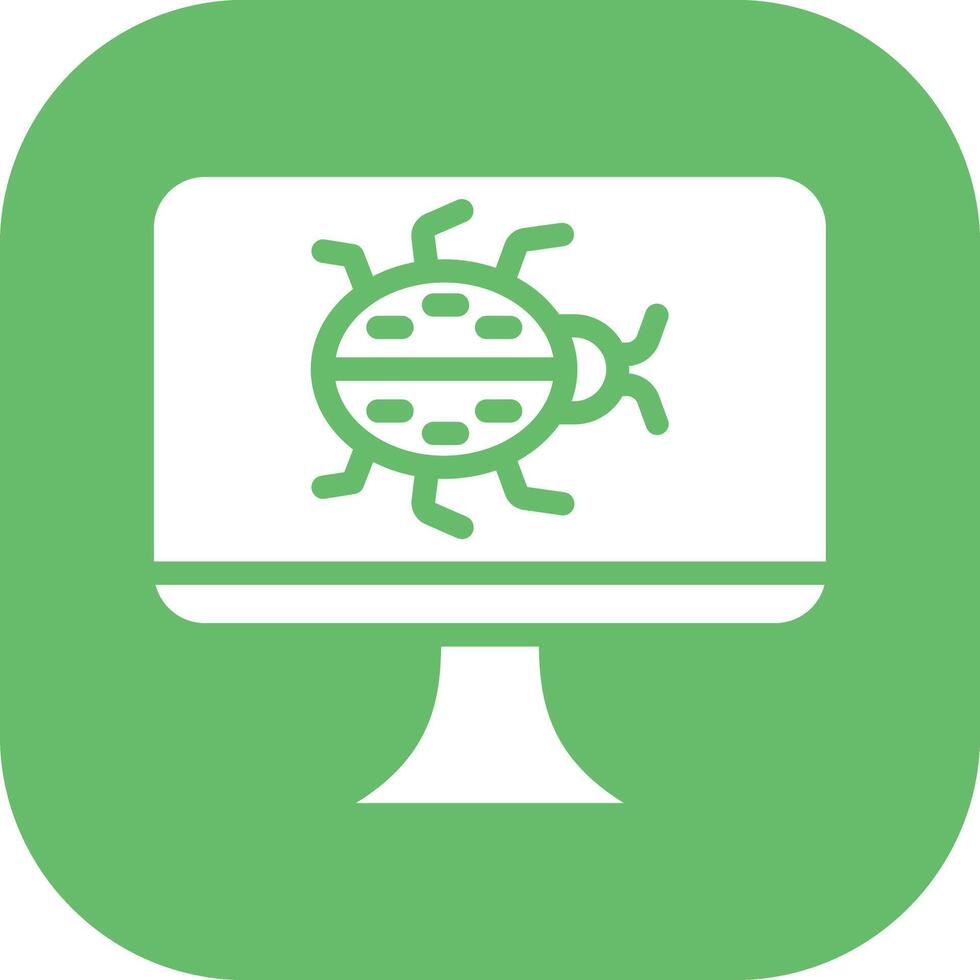 computadora virus vector icono vector icono