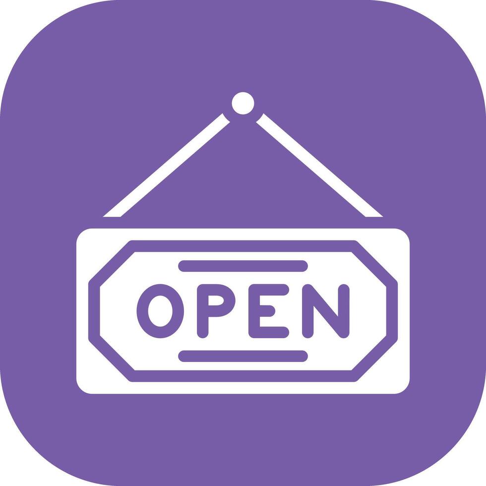 Open Store Sign Vector Icon