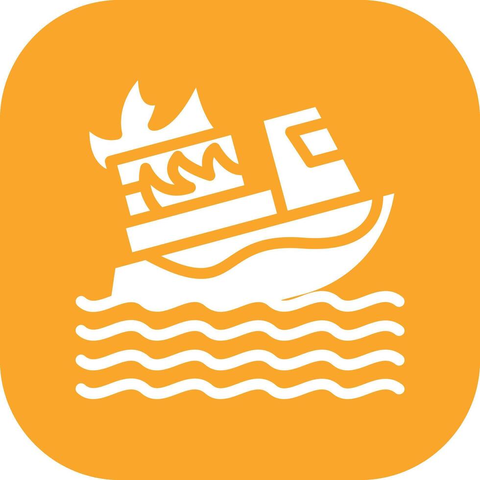 Burning Ship Vector Icon