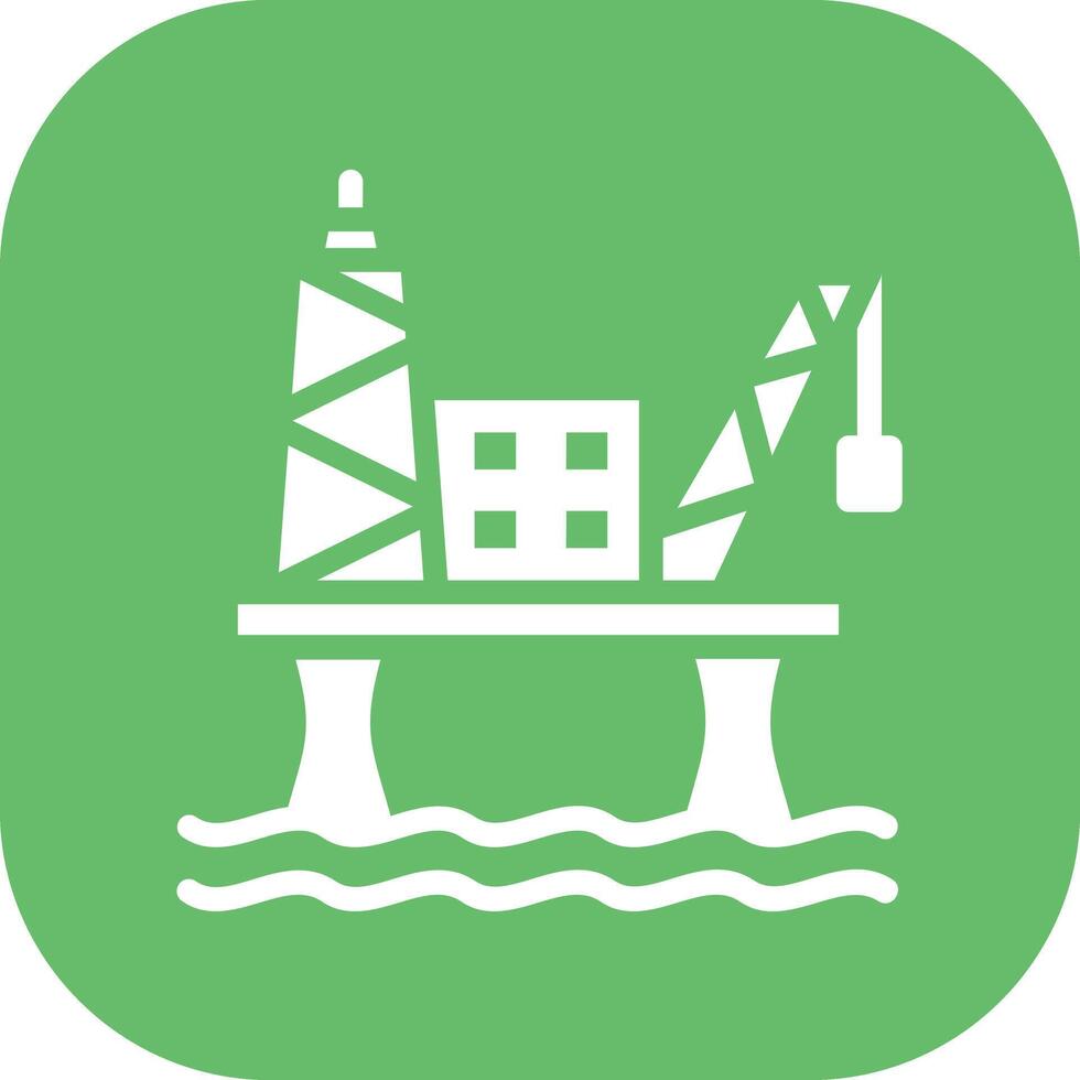 Oil Platform Vector Icon