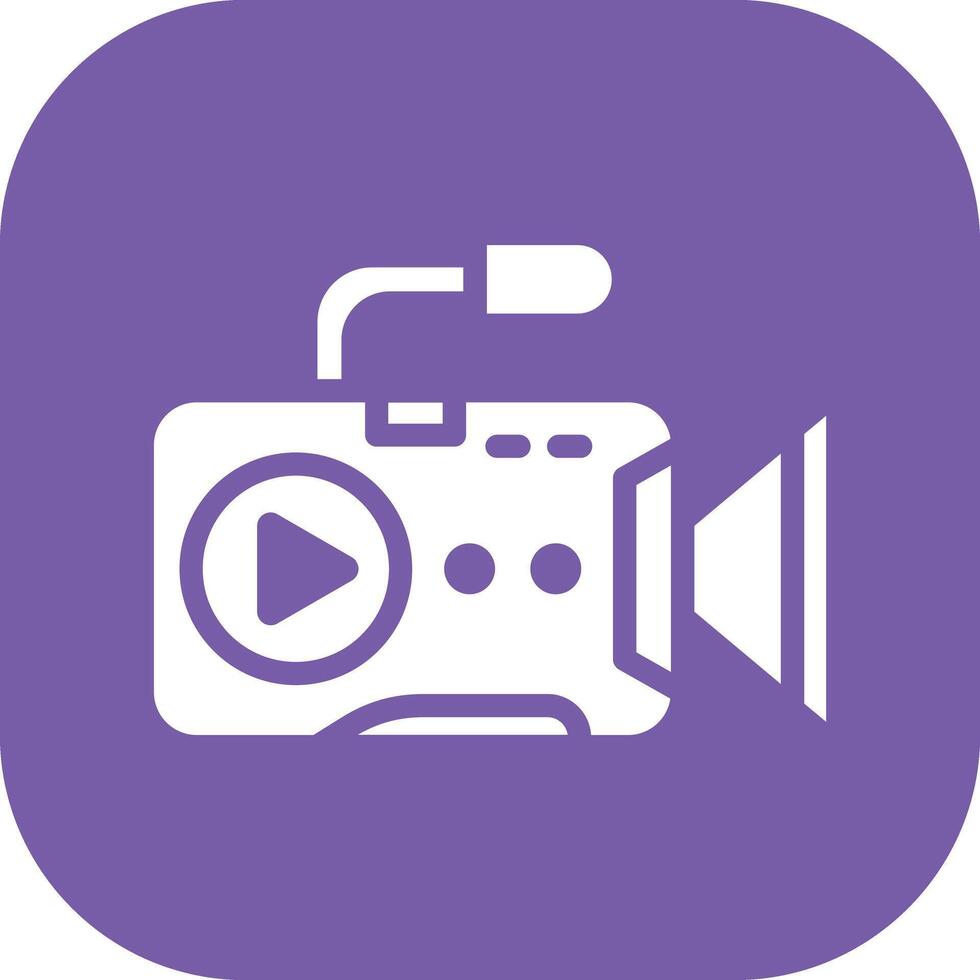 icono de vector de grabación de video