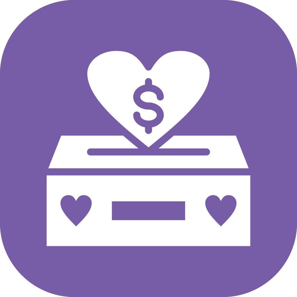 Charity Box Vector Icon