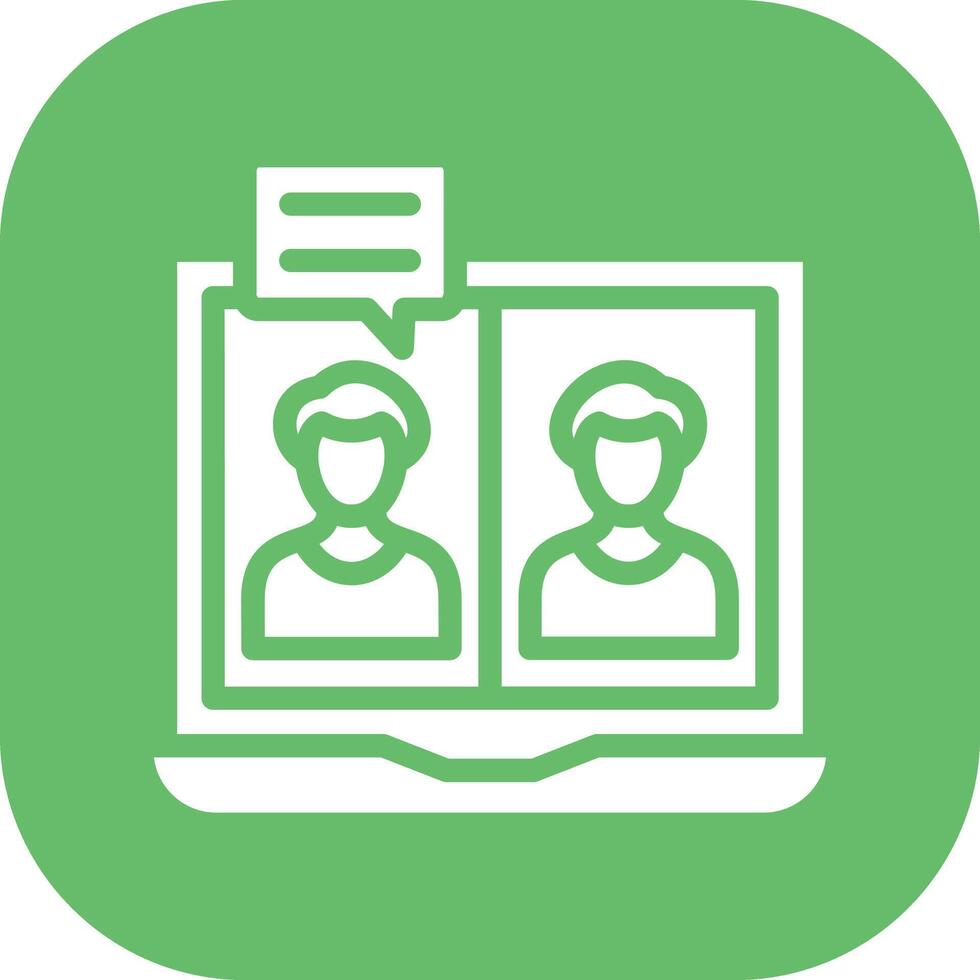 Videocall Discussion Vector Icon