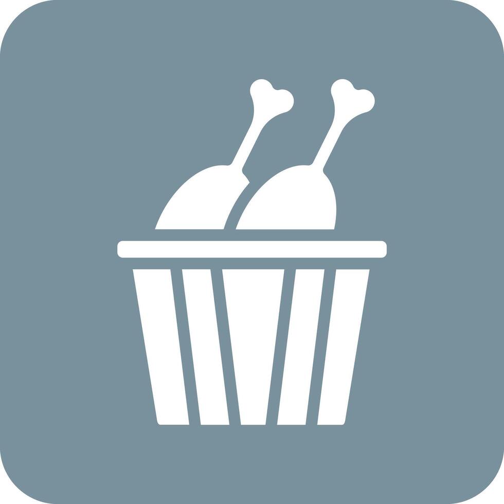 Chicken Bucket Vector Icon