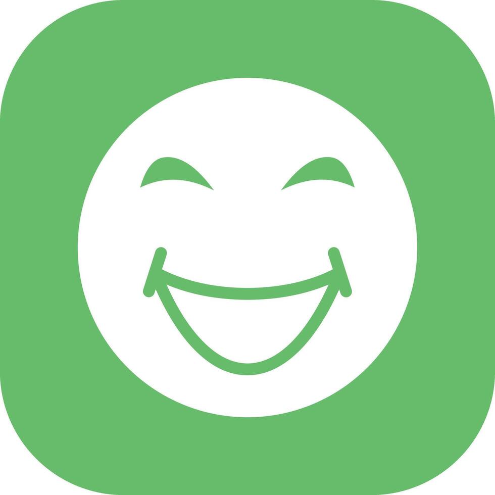 Grinning Squinting Face Vector Icon