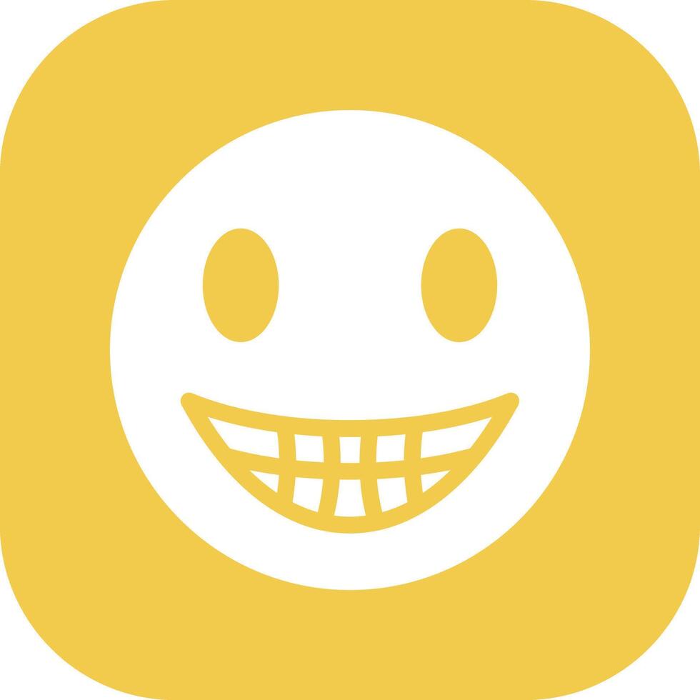 Beaming Face with Smiling Eyes Vector Icon