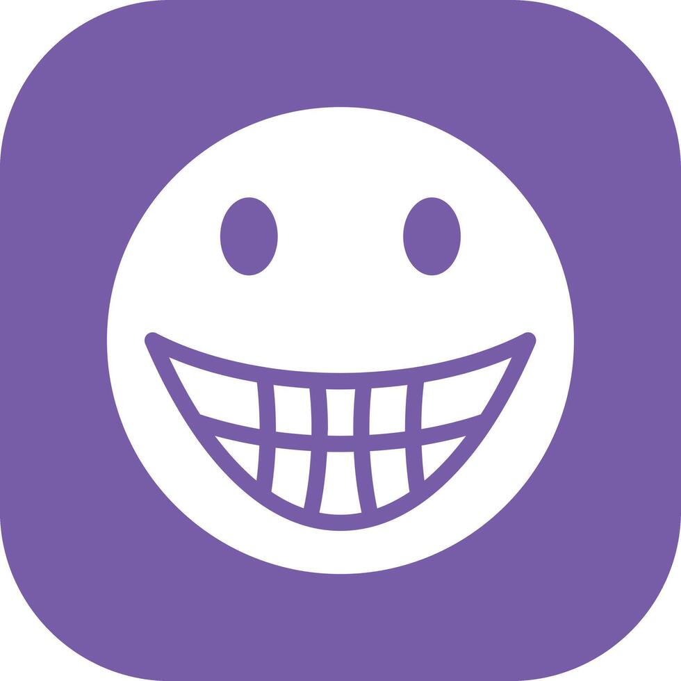 Grinning Face with Big Eyes Vector Icon