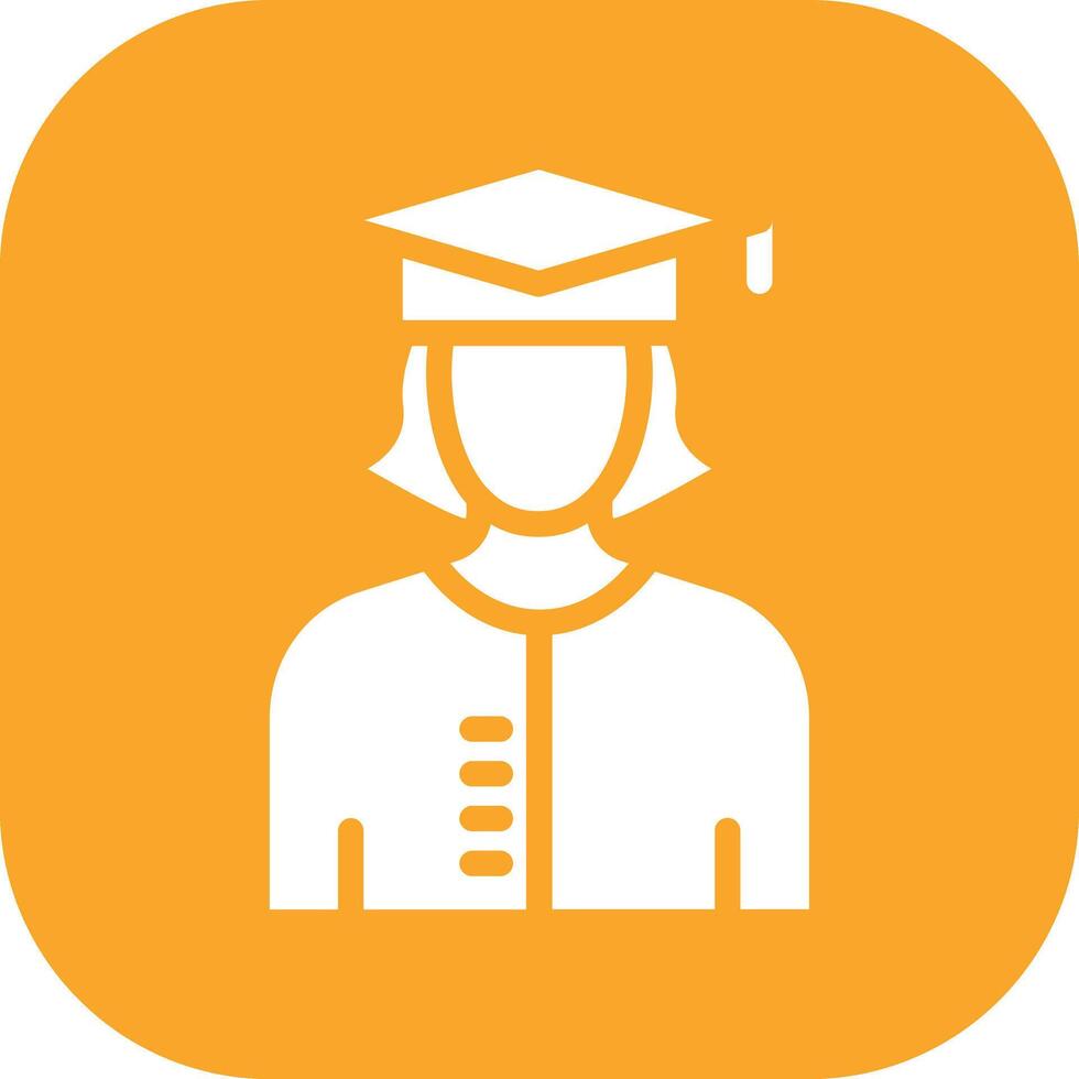 Graduated Lady Vector Icon