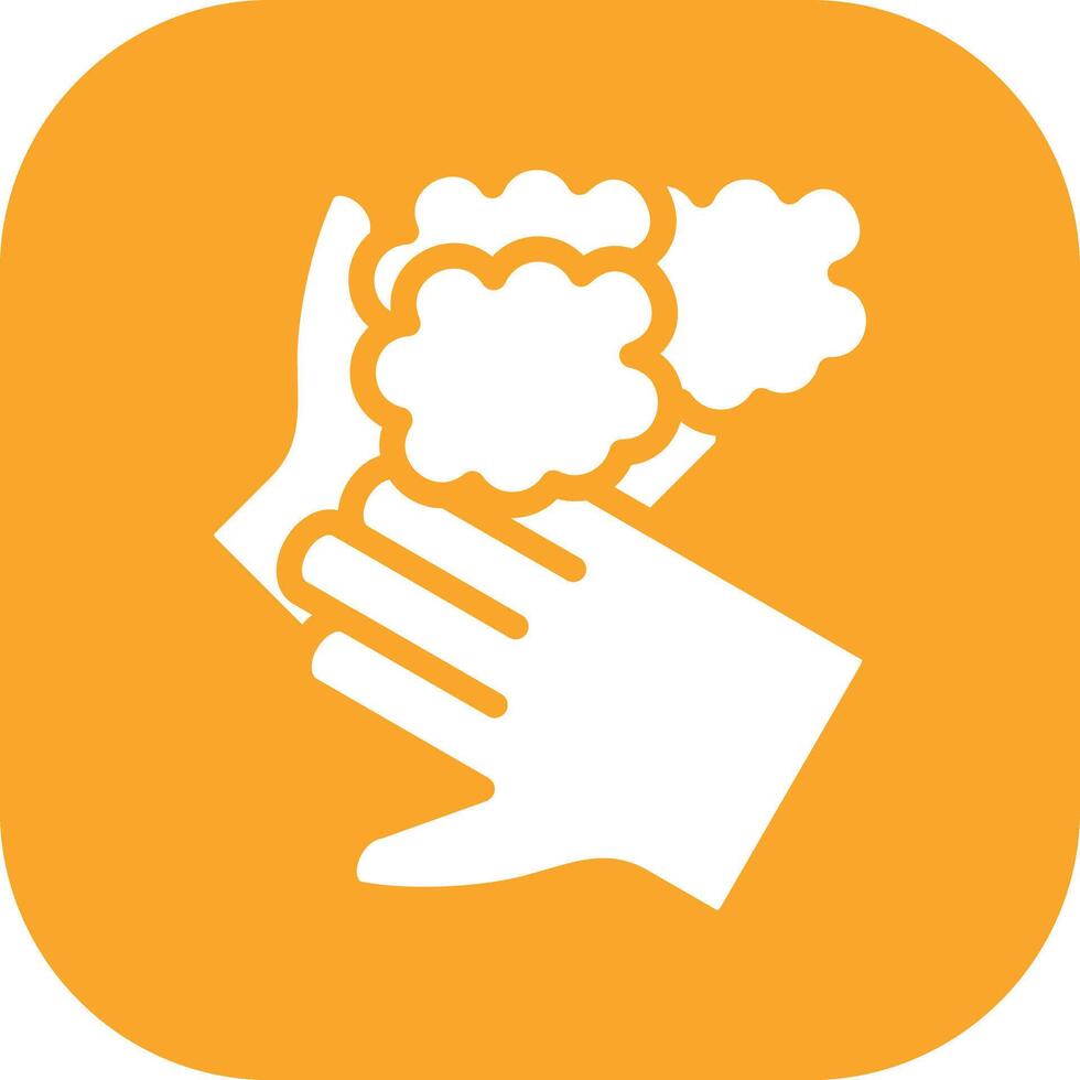 Scrubbing with Hand Vector Icon