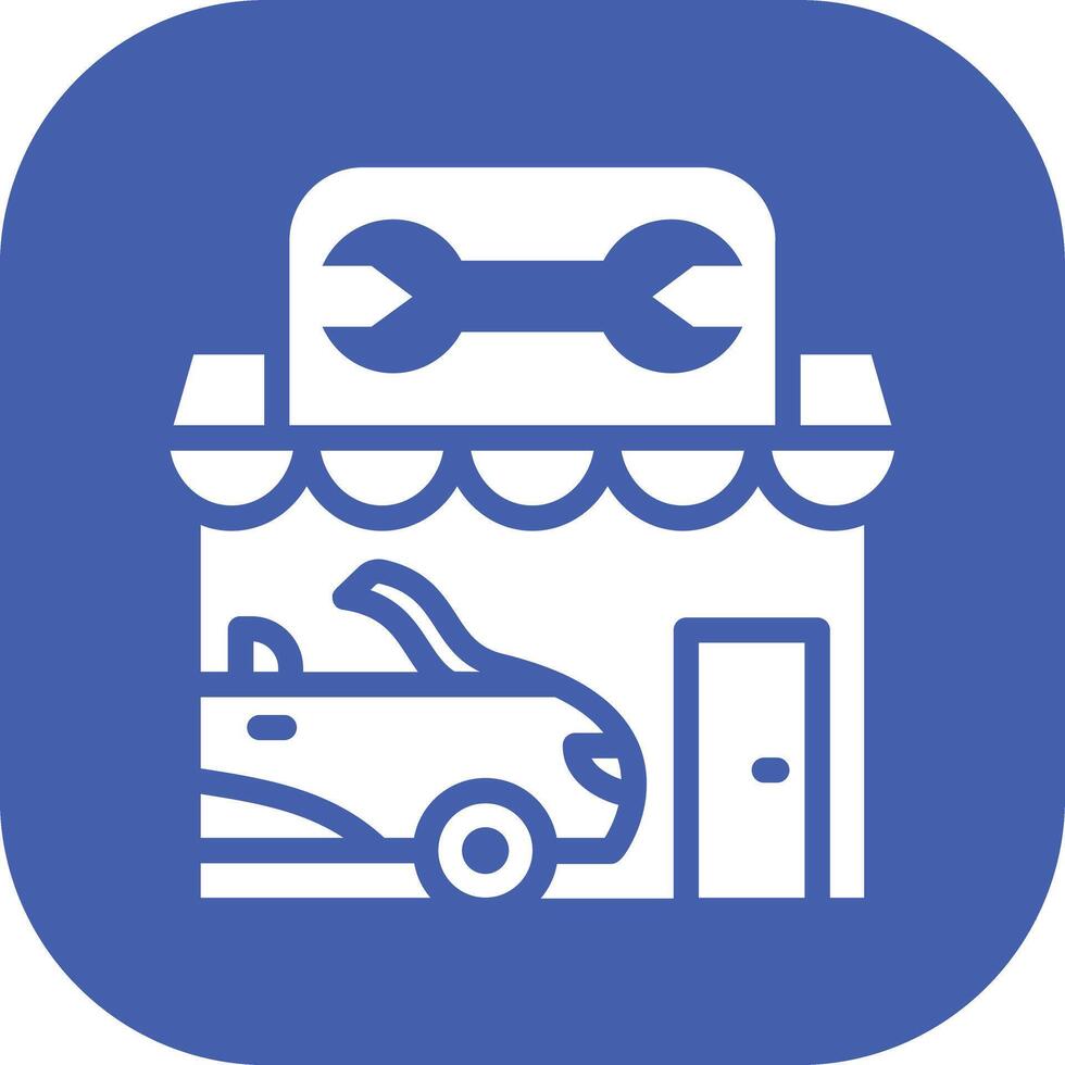 Car Repair Shop Vector Icon