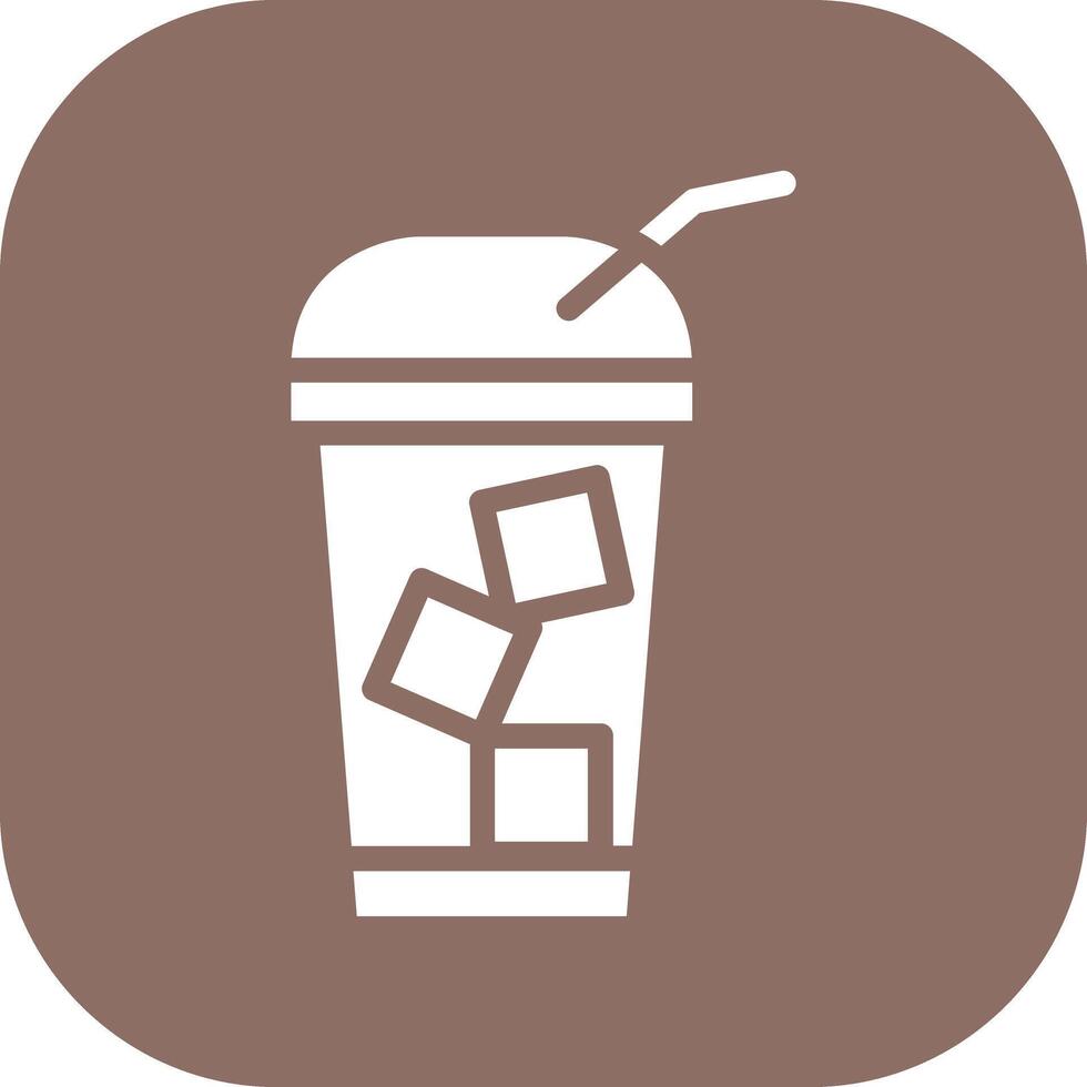 icono de vector de café frío