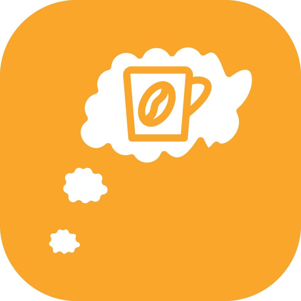 Coffee Thinking Vector Icon