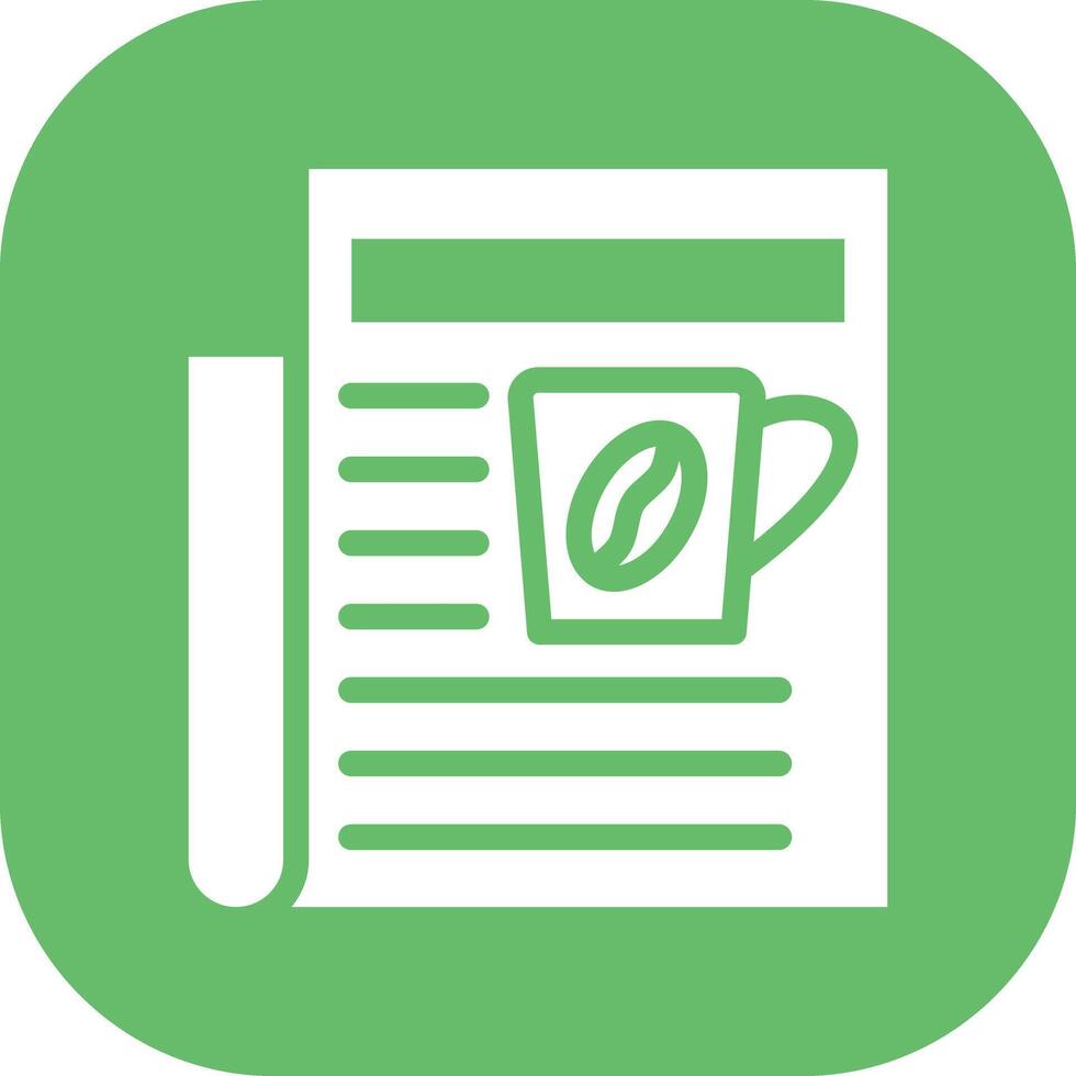 Coffee Newspaper Vector Icon