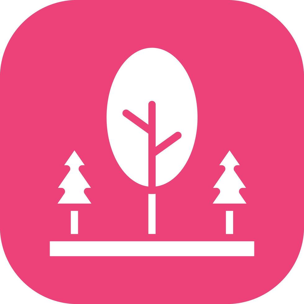 árbol paisaje vector icono