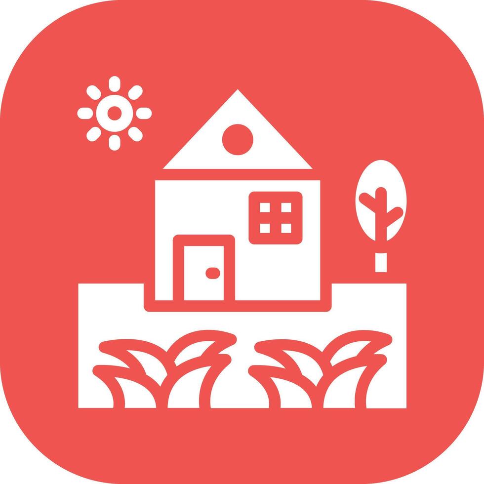 hogar paisaje vector icono